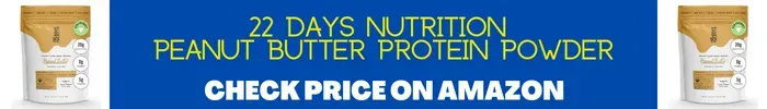 22 Days Nutrition Peanut Butter Protein Powder Display