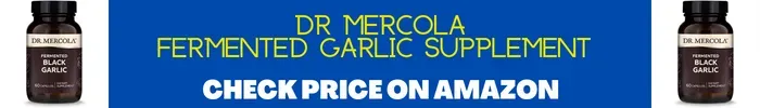 Dr Mercola Fermented Garlic Supplement Display
