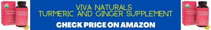 Viva Naturals Turmeric and Ginger Supplement Display