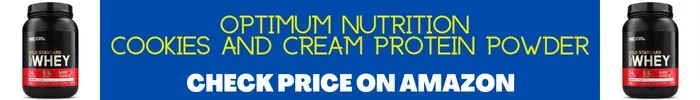 Optimum Nutrition Cookies and Cream Protein Powder Display