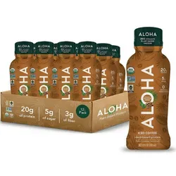 ALOHA Organic Plant-Based Iced Coffee Protein Shake