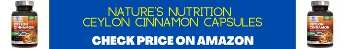 Nature's Nutrition Ceylon Cinnamon Capsules Display