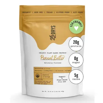 22 Days Nutrition Organic Powdered Peanut Butter Powder