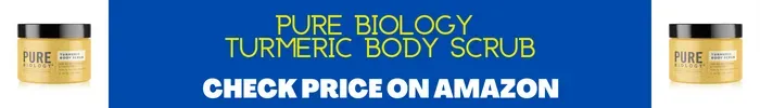 Pure Biology Turmeric Body Scrub Display