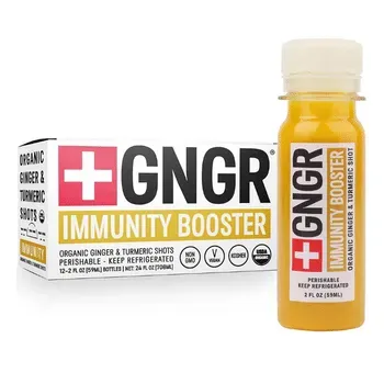 GNGR Organic Ginger Shot with Turmeric, Ginger Juice, Orange Juice, Lemon Juice & Cayenne Pepper