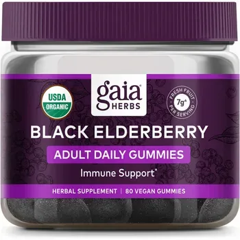 Gaia Herbs Black Elderberry Adult Daily Gummies