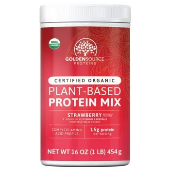 GoldenSource Proteins Organic Plant-Based Protein, Strawberry