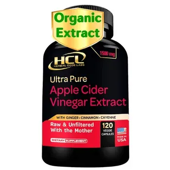 Herbal Code Labs Organic Apple Cider Vinegar Capsules w/ Mother