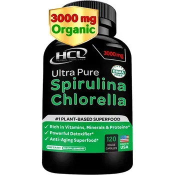 Herbal Code Labs Chlorella Spirulina Powder, Organic Capsules