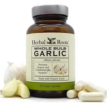 Herbal Roots Organic Whole Bulb Garlic Capsules