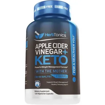 Herbtonics Apple Cider Vinegar Capsules Plus Keto BHB