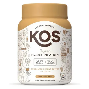 KOS Organic Plant Based Protein Powder, Chocolate Peanut Butter