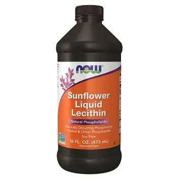 NOW Supplements, Sunflower Lecithin Liquid (with naturally occurring Phosphatidyl Choline & Phosphatides, Soy Free)
