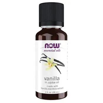 NOW Essential Oils Blend of Pure Vanilla Bean Extract in Pure Jojoba Oil