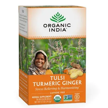 Organic India Tulsi Turmeric Ginger Herbal Tea