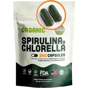 Plant-Bae Organic Spirulina and Chlorella Capsules