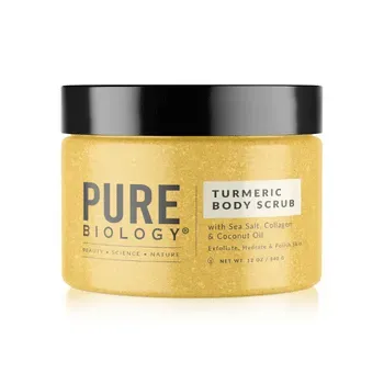 Pure Biology Exfoliating Turmeric Body Scrub for Men and Women