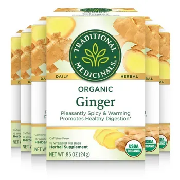 Traditional Medicinals Organic Ginger Herbal Leaf Tea