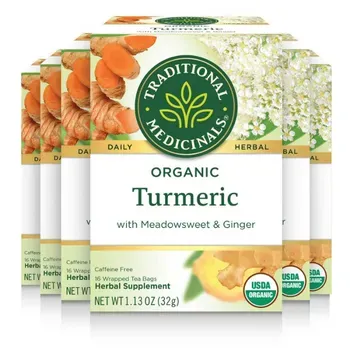 Traditional Medicinals Organic Turmeric with Meadowsweet & Ginger Herbal Tea