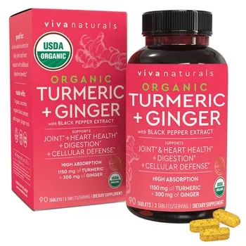 Viva Naturals Organic Turmeric and Ginger Supplement